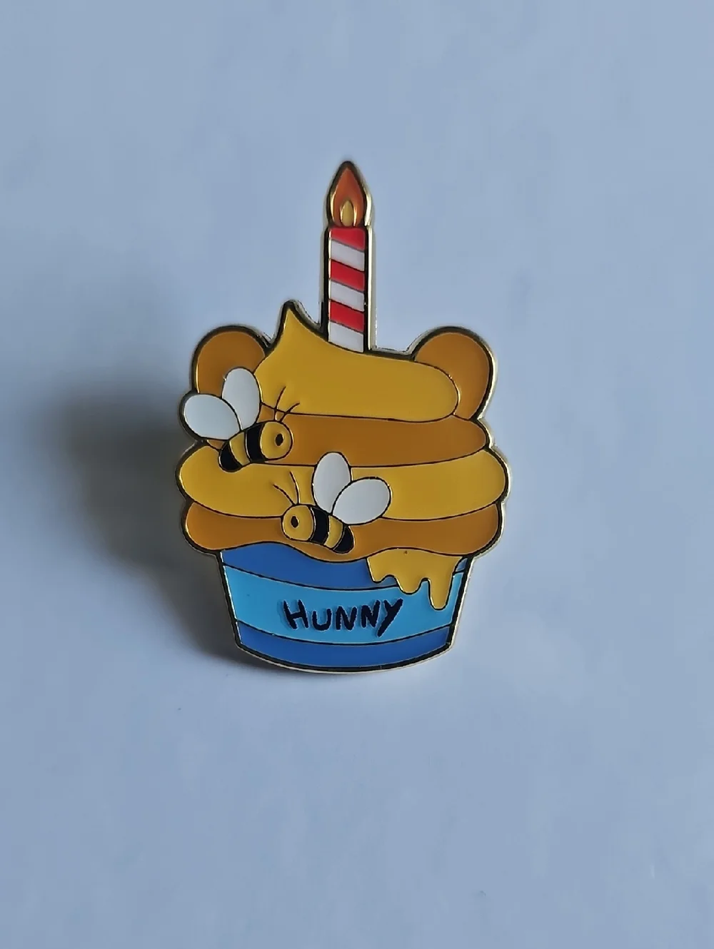 (3/$60) Loungefly Honey Bee 'Hunny' Cupcake Pin with Candle From Winnie The Pooh